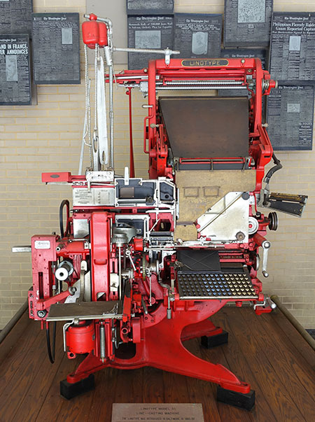 Linotype Machine Washington Post